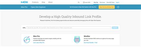 seomoz backlink checker.